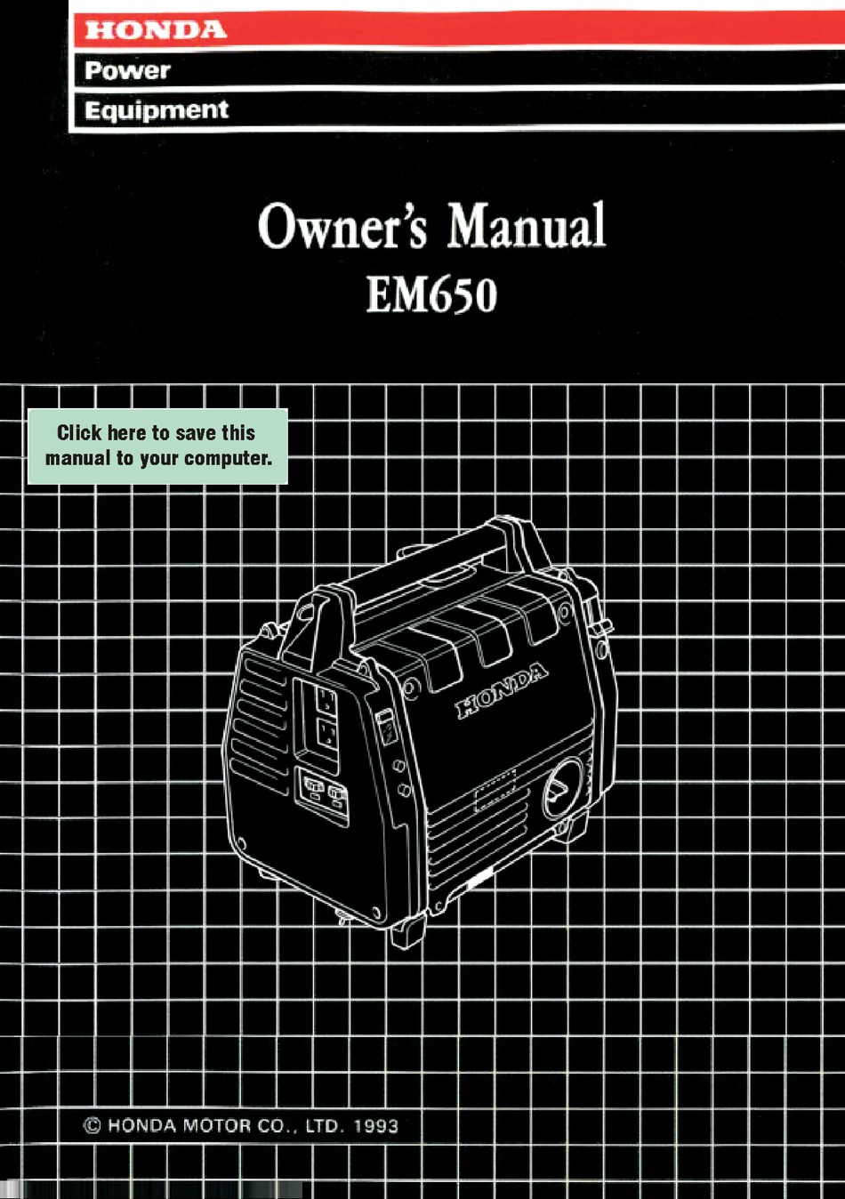 HONDA EM650 OWNER'S MANUAL Pdf Download | ManualsLib