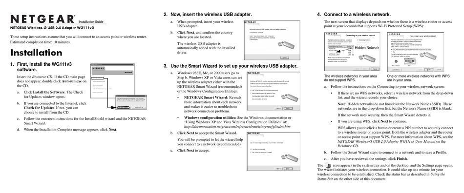 netgear wireless usb adapter wg111v3 software download