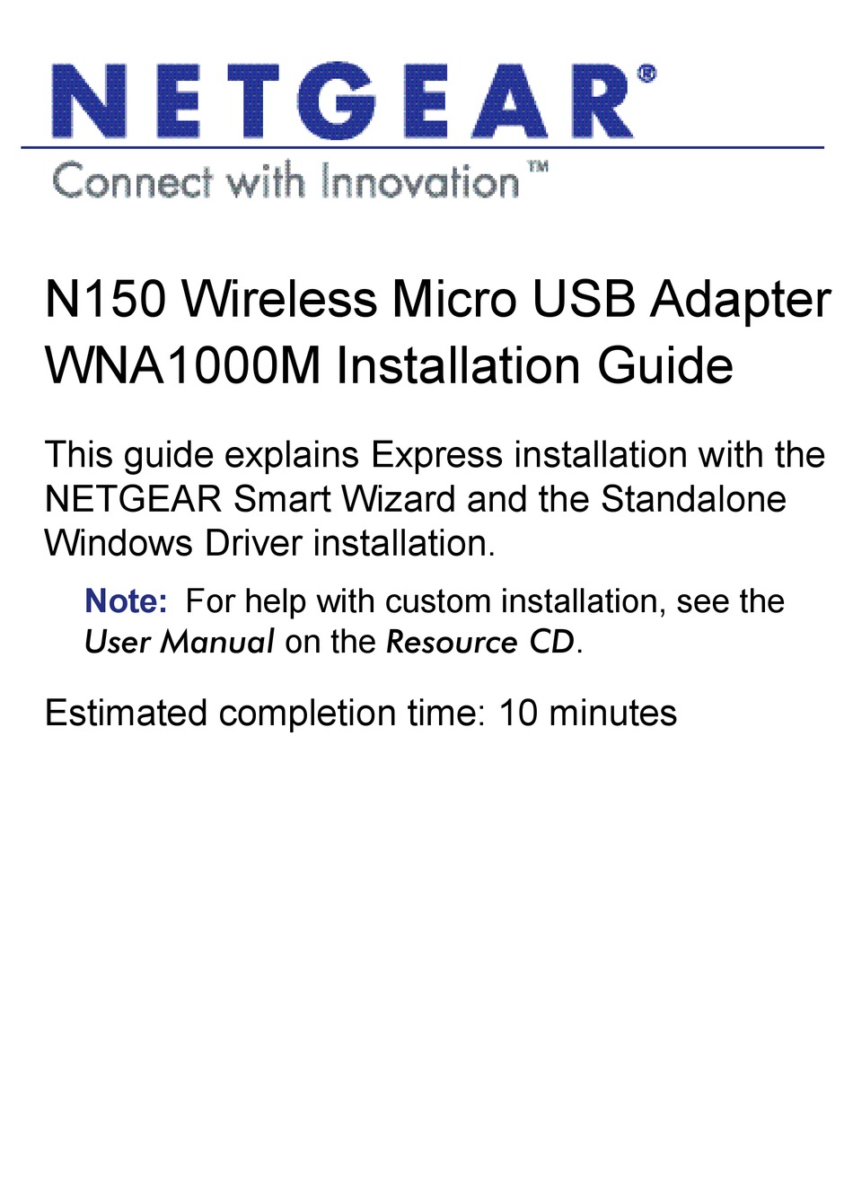 install netgear n150 wireless usb adapter without cd