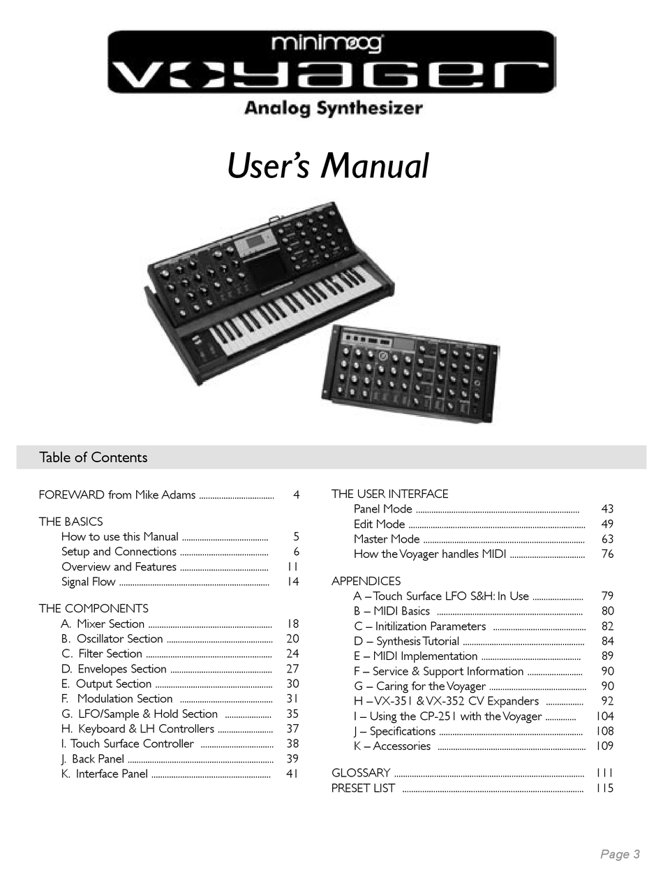 moog voyager manual pdf