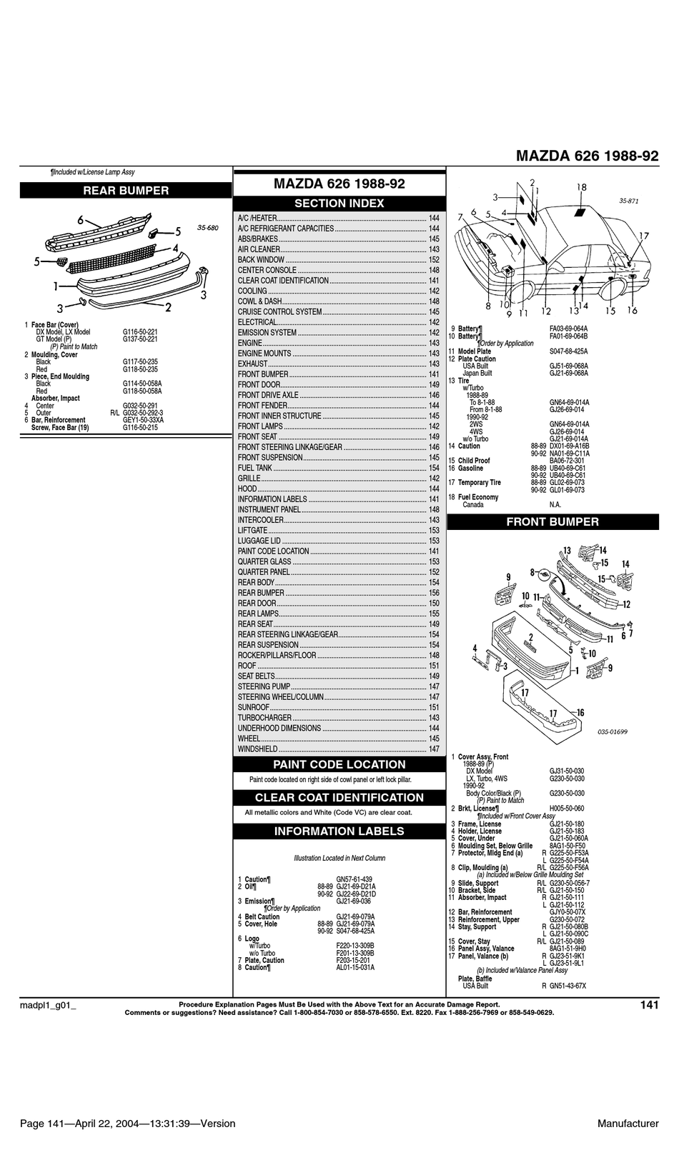 Mazda 626 Owner's Manual Pdf Download | Manualslib