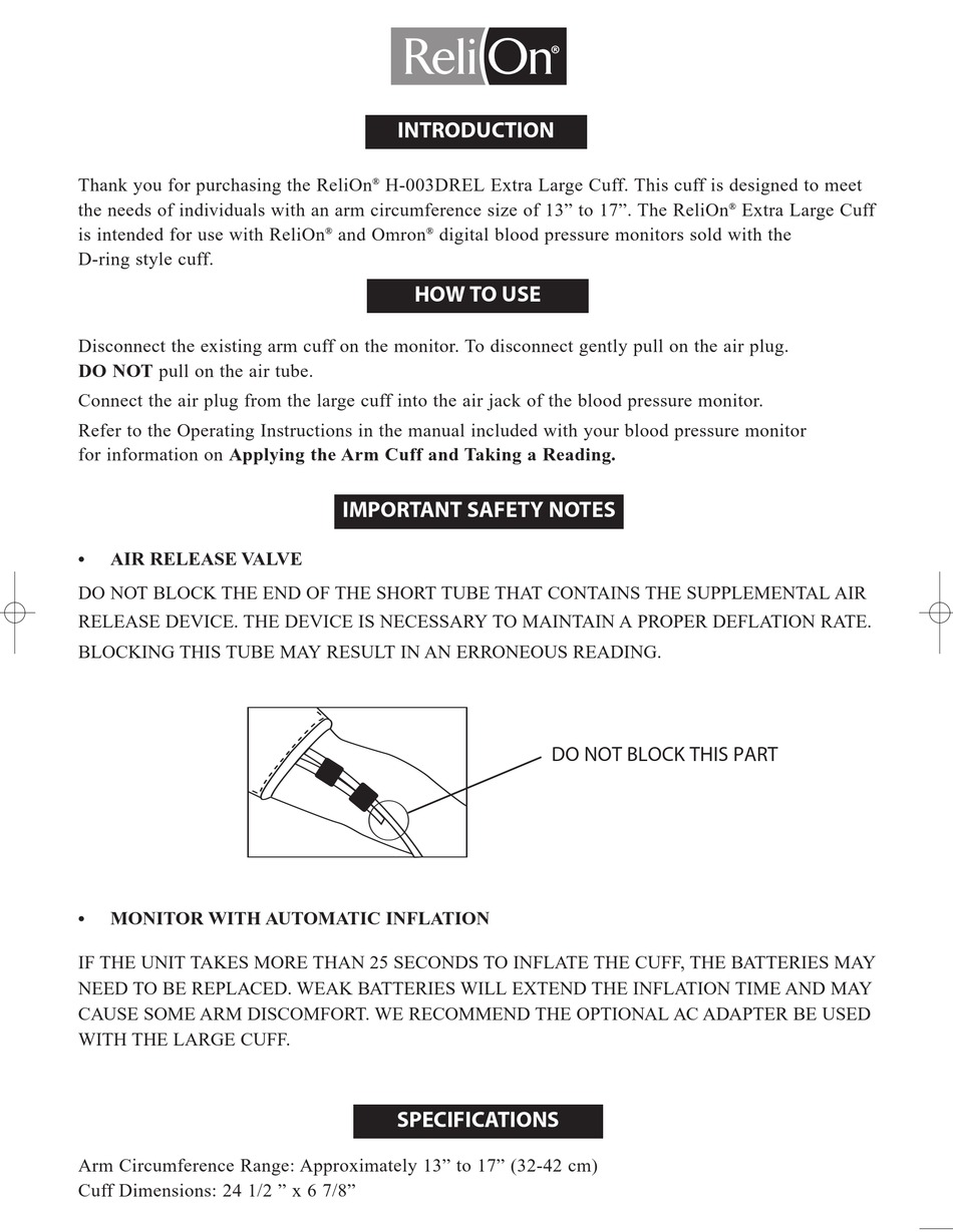 how to read a relion blood pressure monitor