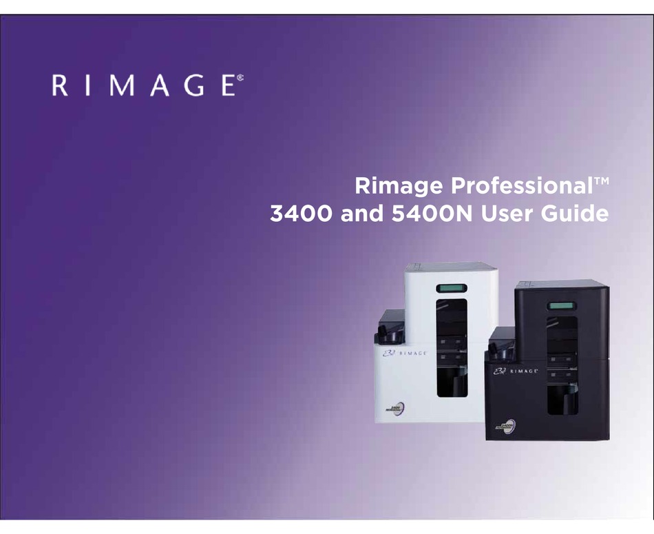 Rimage Professional 5400n User Manual Pdf Download Manualslib