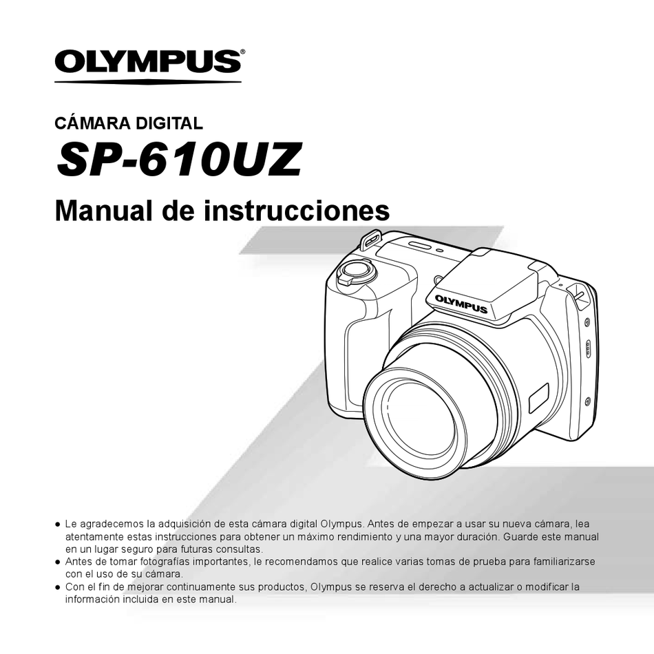 Olympus Sp 610uz Manual De Instrucciones Pdf Download Manualslib