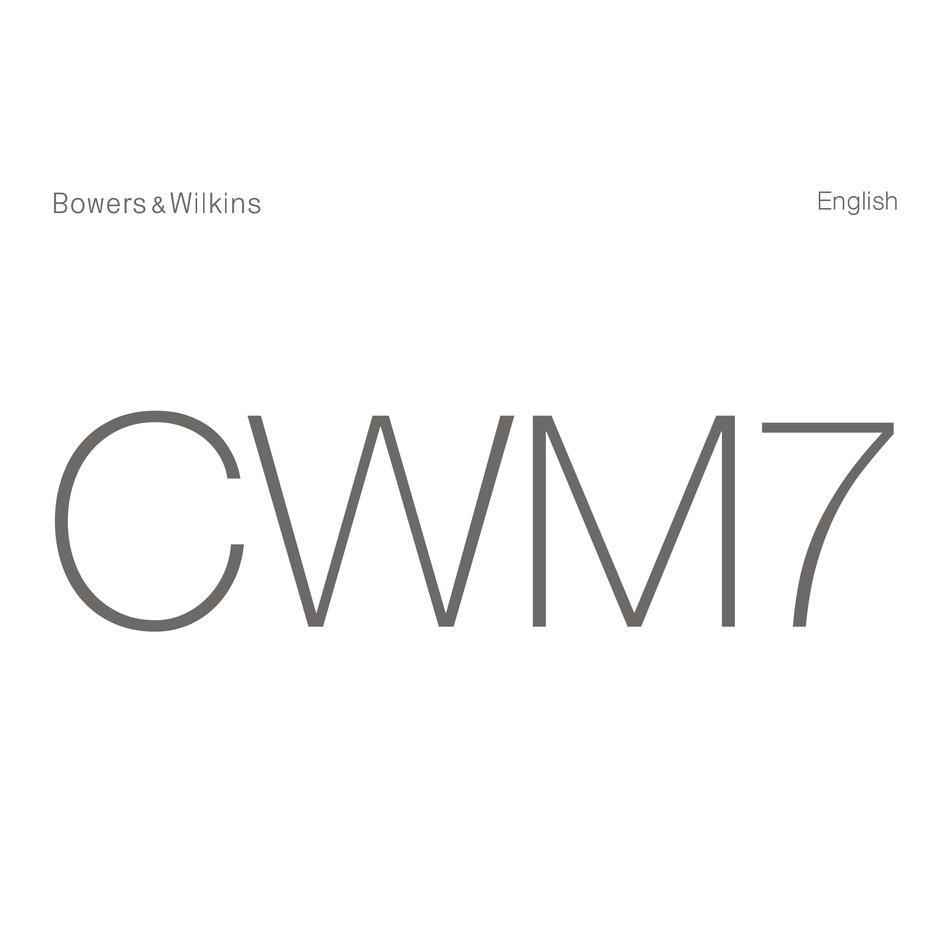 BOWERS & WILKINS CWM7 USER MANUAL Pdf Download ManualsLib BOWERS & WILKINS CWM7 USER MANUAL Pdf Download ManualsLib