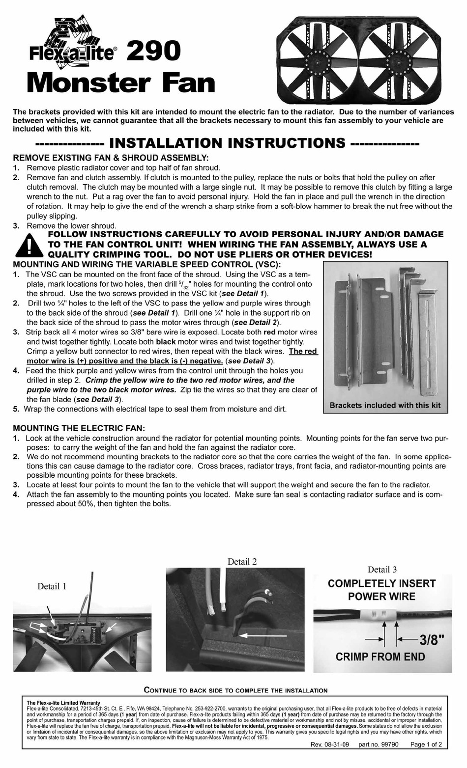 FLEXALITE 290 INSTALLATION INSTRUCTIONS Pdf Download ManualsLib