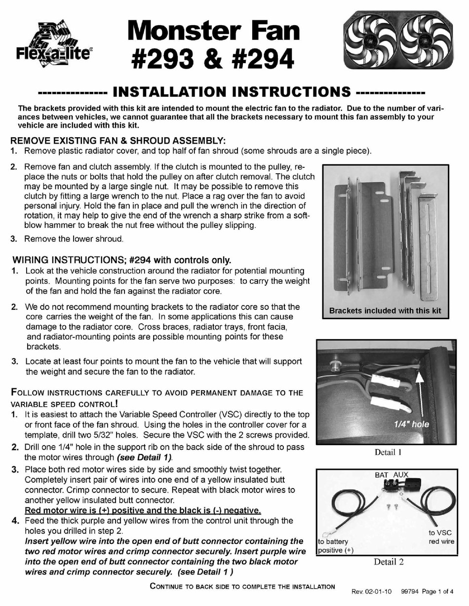 FLEXALITE 294 INSTALLATION INSTRUCTIONS Pdf Download ManualsLib