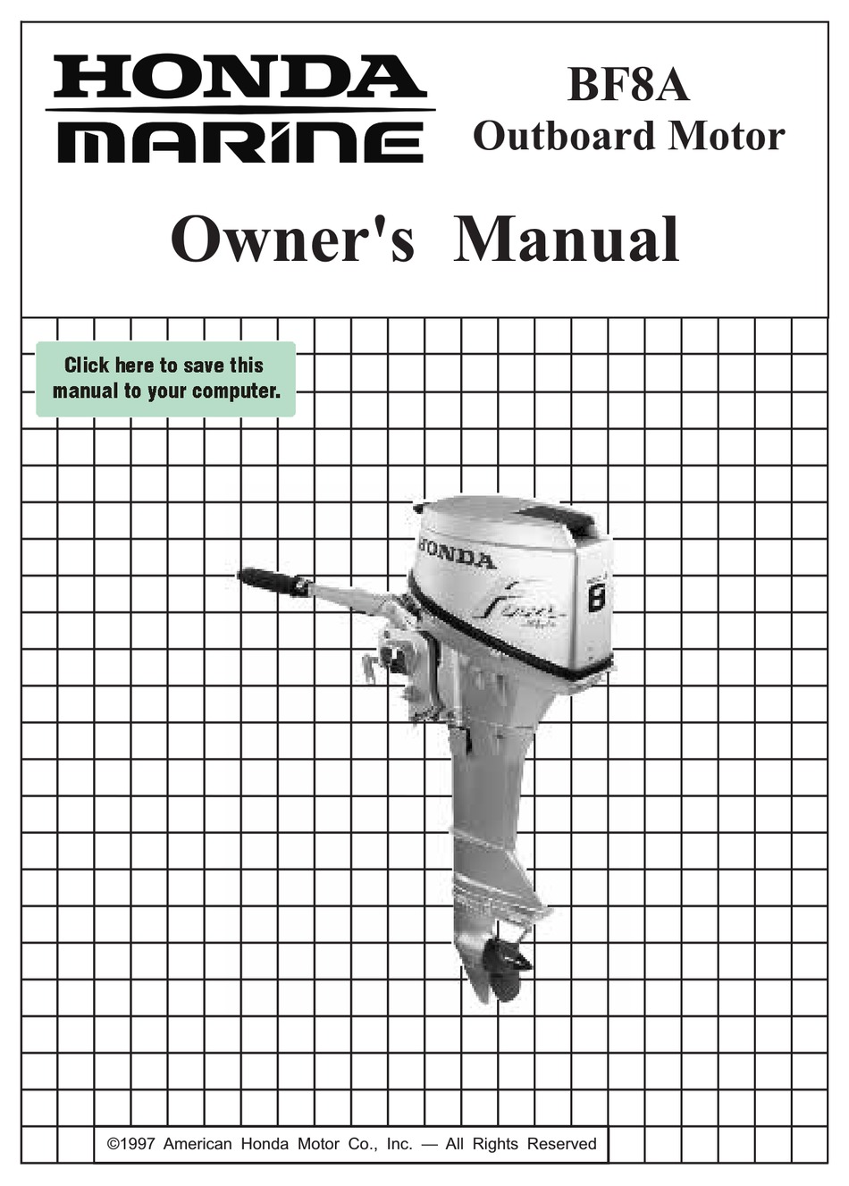 HONDA BF8A OWNER'S MANUAL Pdf Download | ManualsLib