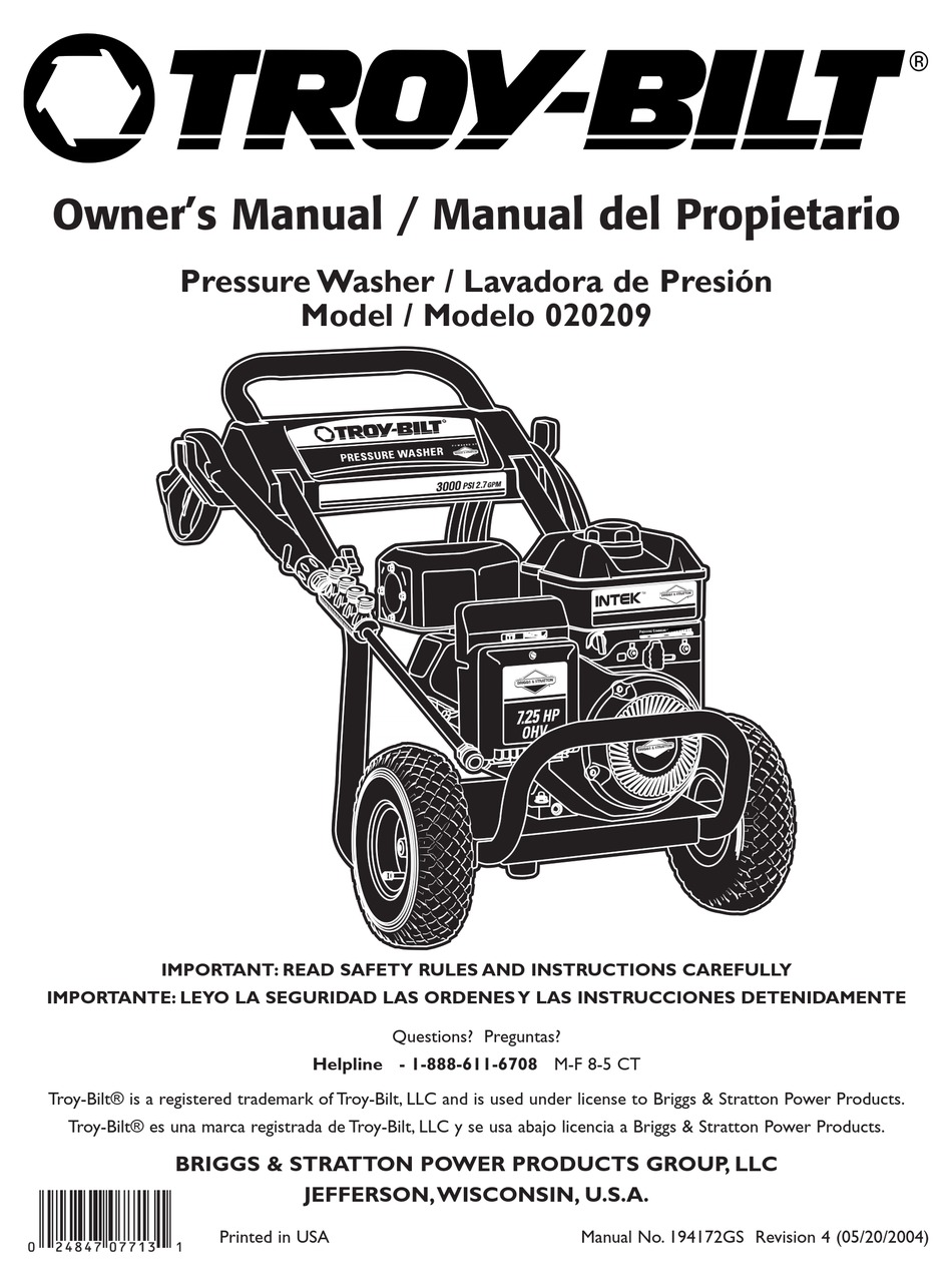 troy bilt 13wx79kt011 owner's manual