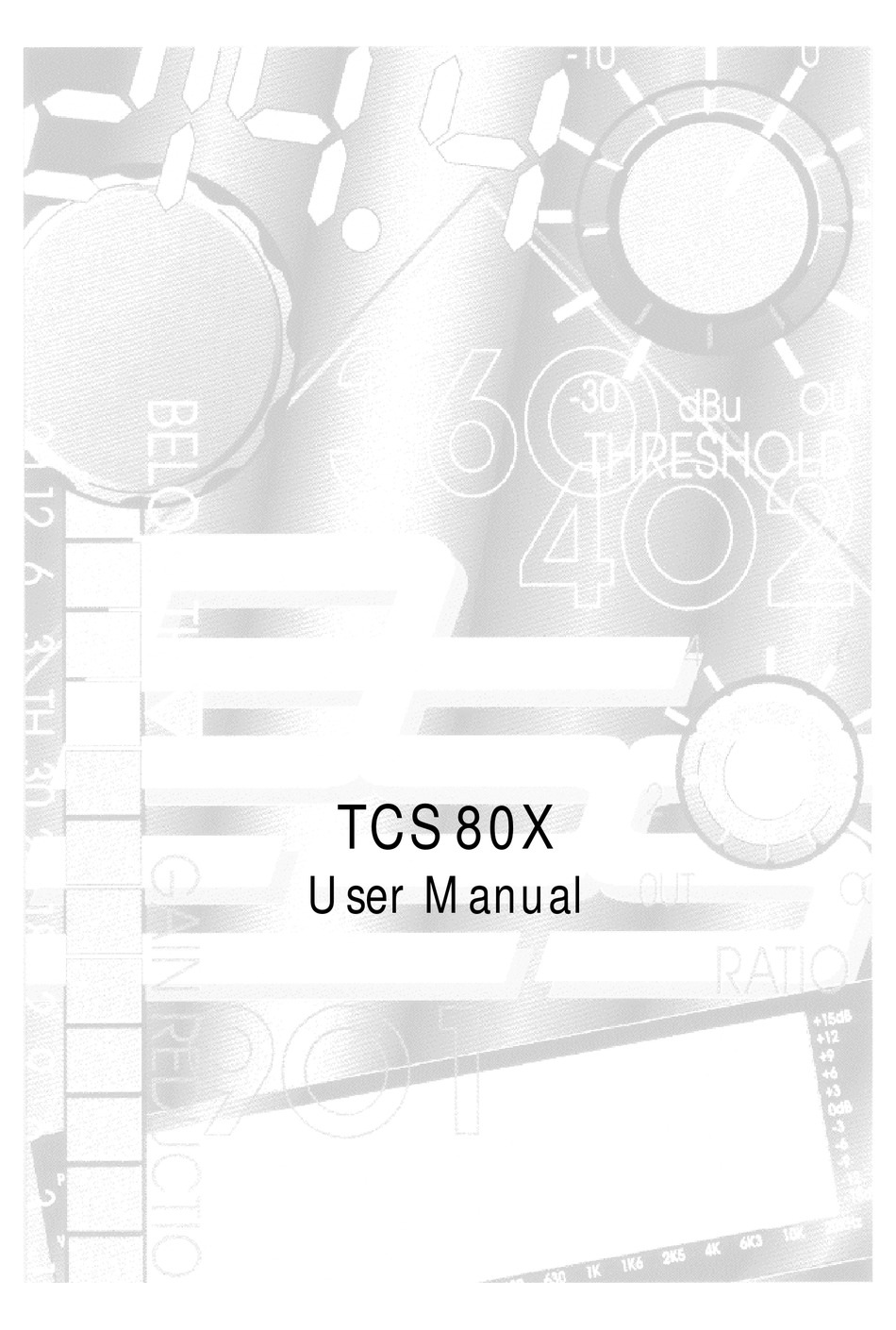 BSS AUDIO TCS 80X USER MANUAL Pdf Download ManualsLib