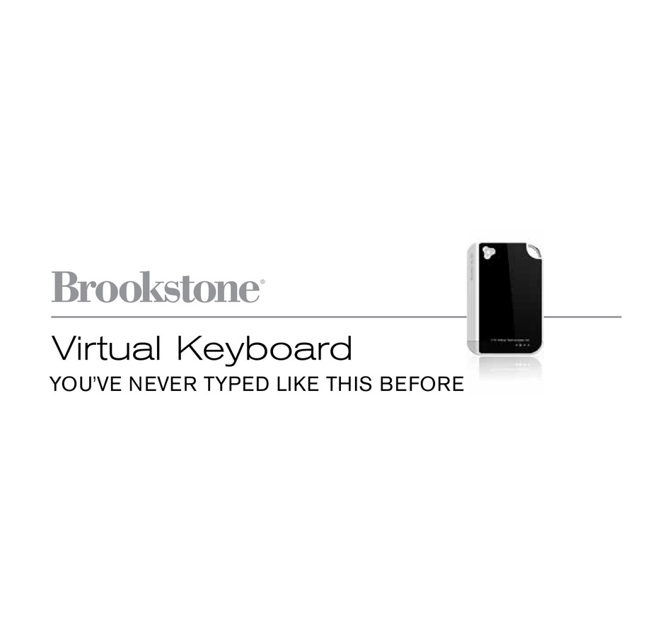 BROOKSTONE VIRTUAL KEYBOARD MANUAL Pdf Download ManualsLib