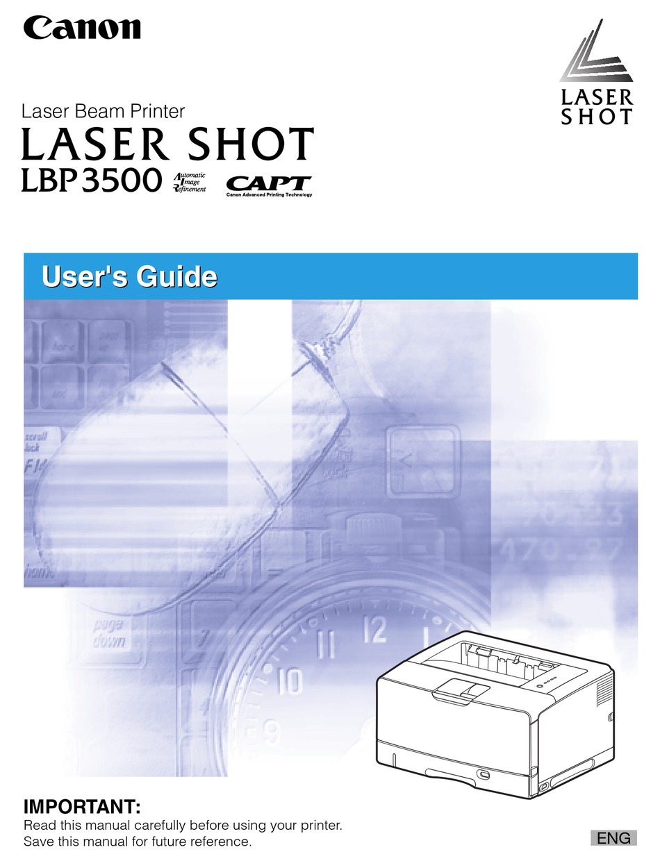 Canon Laser Shot Lbp3500 User Manual Pdf Download Manualslib