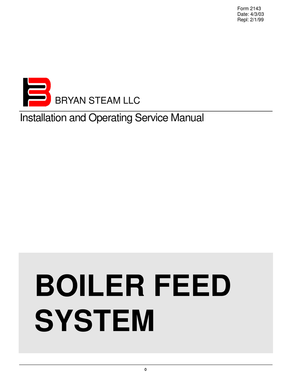 BRYAN BOILERS AHFS151250D OPERATI INSTALLATION AND OPERATING