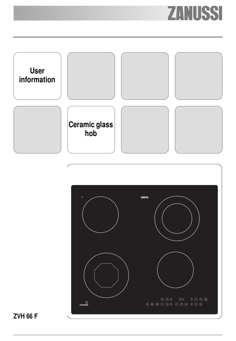 zanussi zei6840fba electric induction hob