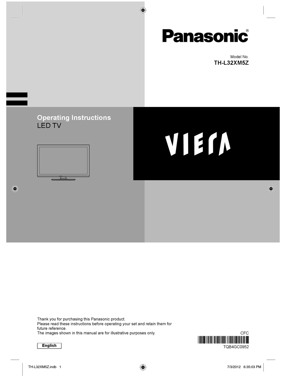 PANASONIC VIERA THL32XM5Z OPERATING INSTRUCTIONS MANUAL Pdf Download ManualsLib
