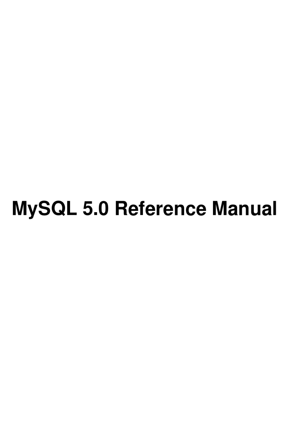 Oracle 5 0 Reference Manual Pdf Download Manualslib