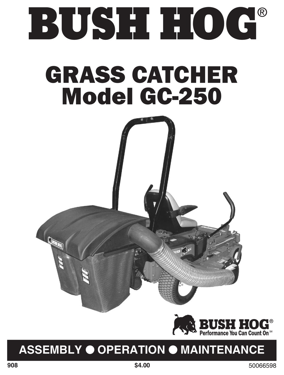 BUSH HOG GC250 ASSEMBLY OPERATION MAINTENANCE MANUAL Pdf Download
