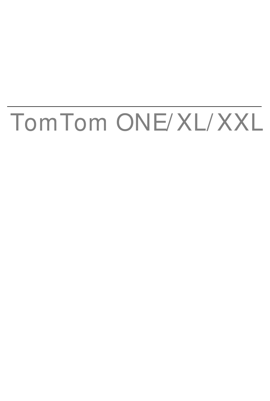TOMTOM ONE USER MANUAL Pdf Download ManualsLib