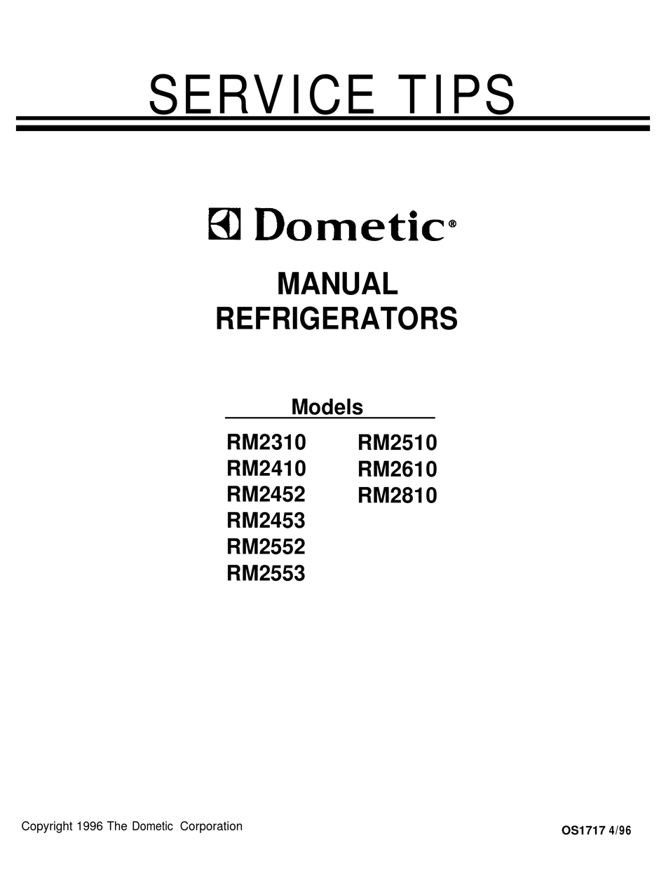 Dometic Rm2310 Service Tips Manual Pdf Download Manualslib