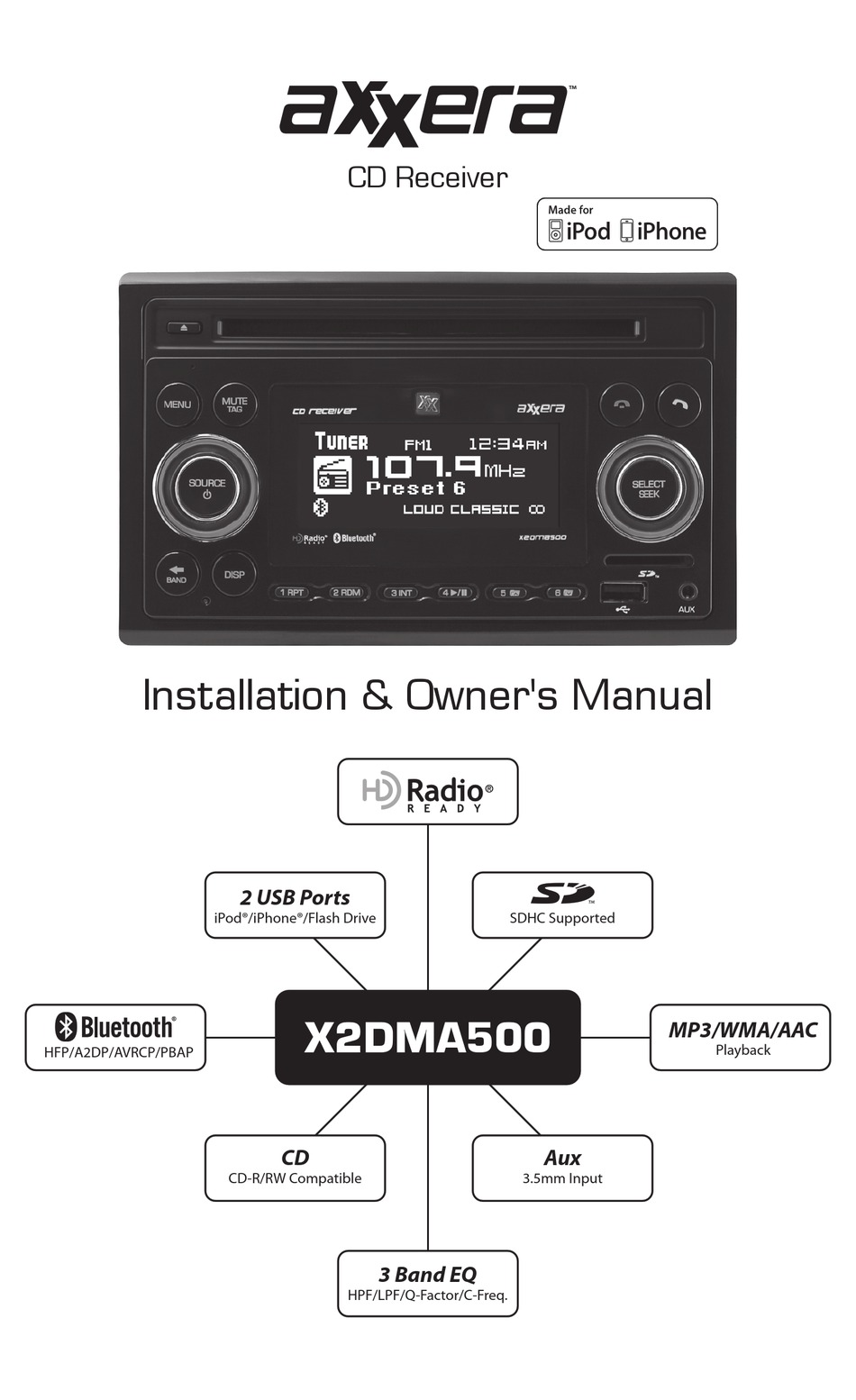 Dual Axxera X2dma500 Installation Owner S Manual Pdf Download Manualslib