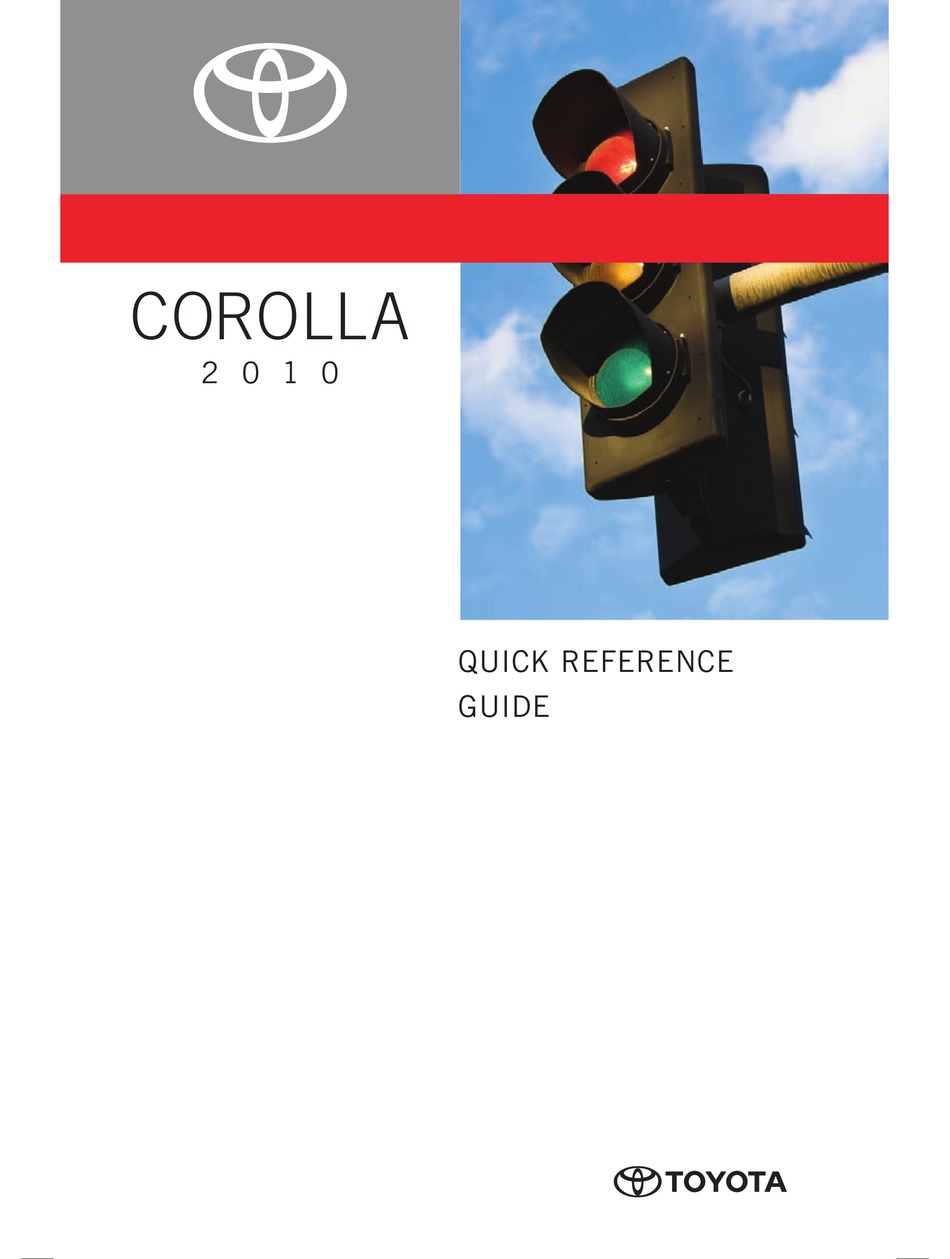 TOYOTA COROLLA QUICK REFERENCE MANUAL Pdf Download | ManualsLib