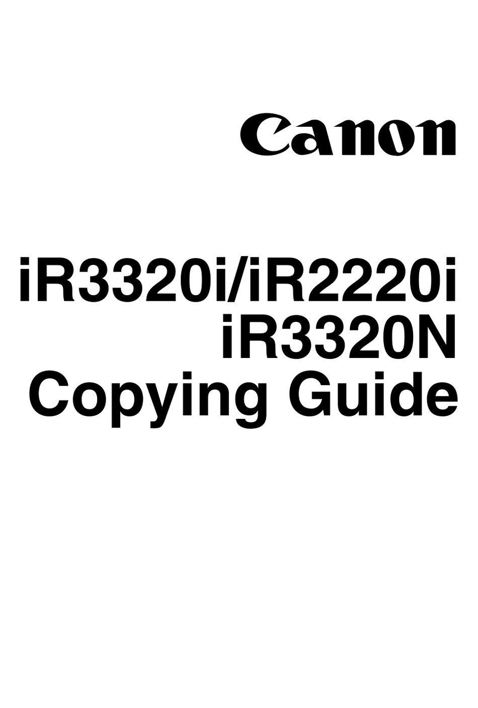 canon ir3320i error codes