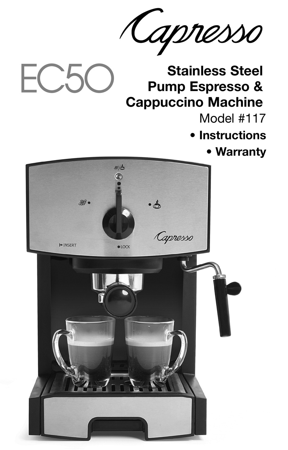CAPRESSO EC5O 117 INSTRUCTIONS MANUAL 