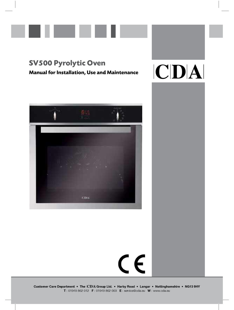 Cda Sv500 Manual For Installation Use And Maintenance Pdf Download Manualslib