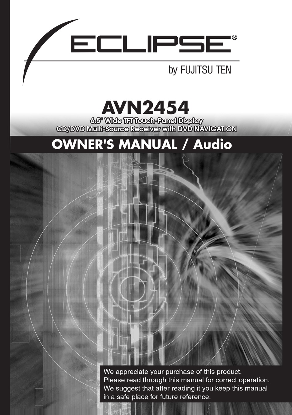ECLIPSE AVN2454 OWNER'S MANUAL Pdf Download | ManualsLib