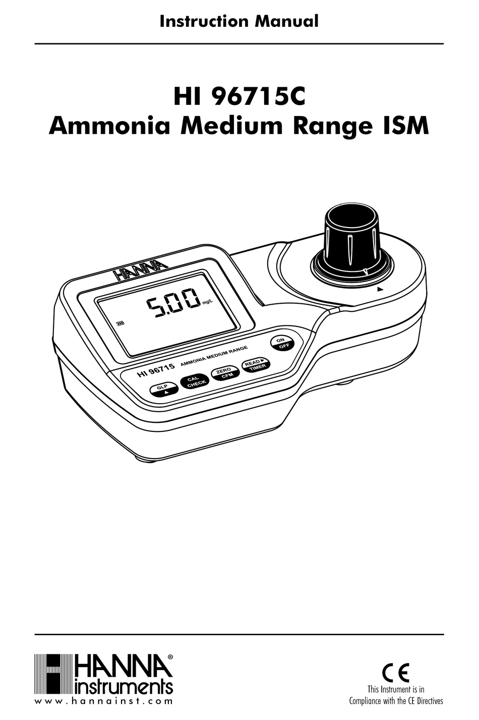 HANNA INSTRUMENTS HI 96715C INSTRUCTION MANUAL Pdf Download ManualsLib