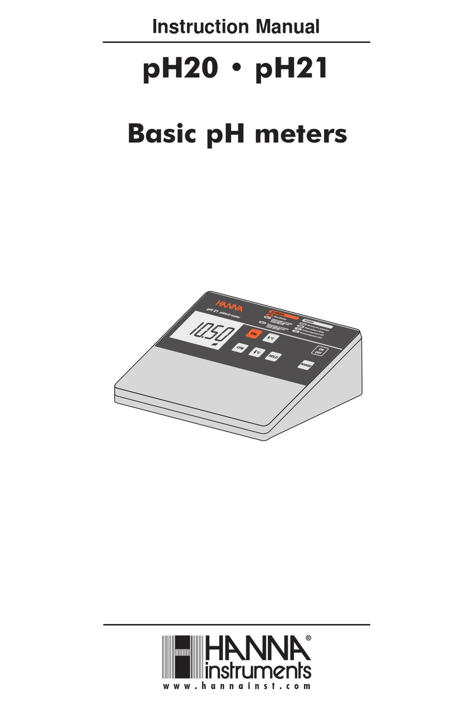 Hanna Instruments pH211 Microprocessor pH Meter AC Adapter NOT included 