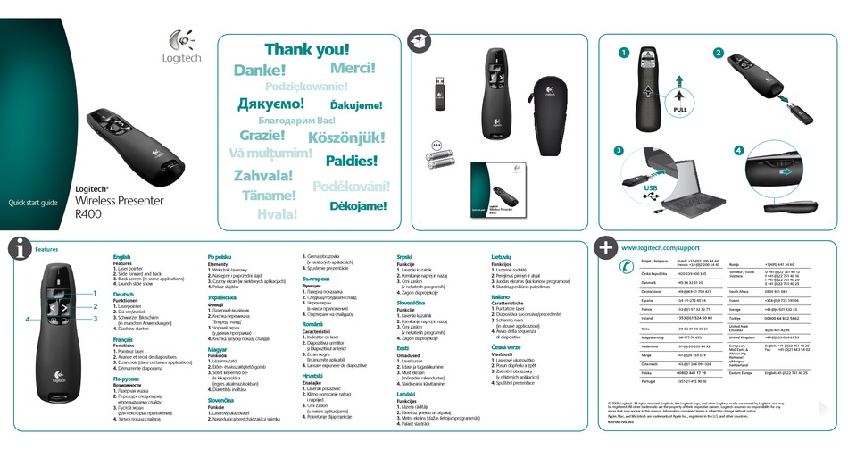 LOGITECH R400 QUICK START MANUAL Pdf Download ManualsLib
