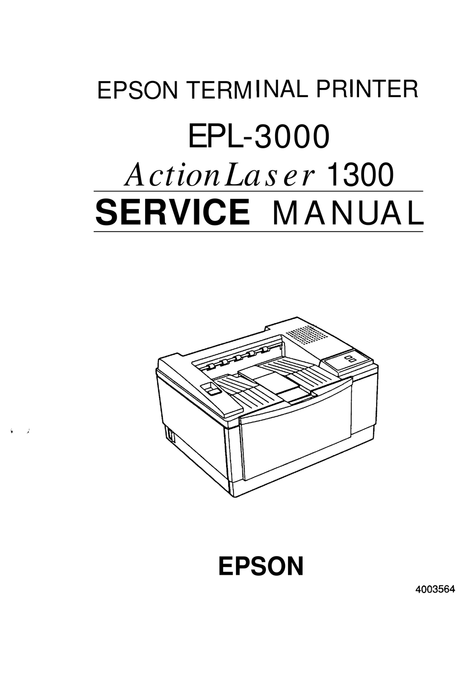 EPSON ACTIONLASER 1300 EPL-3000 SERVICE MANUAL Pdf Download | ManualsLib