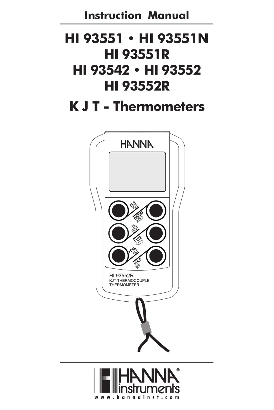 Hanna HI935012 Waterproof portable thermistor thermometer for