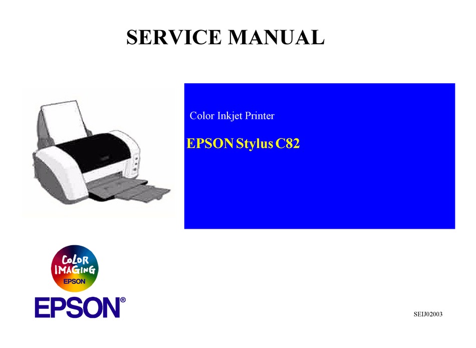 EPSON STYLUS C82 SERVICE MANUAL Pdf Download | ManualsLib