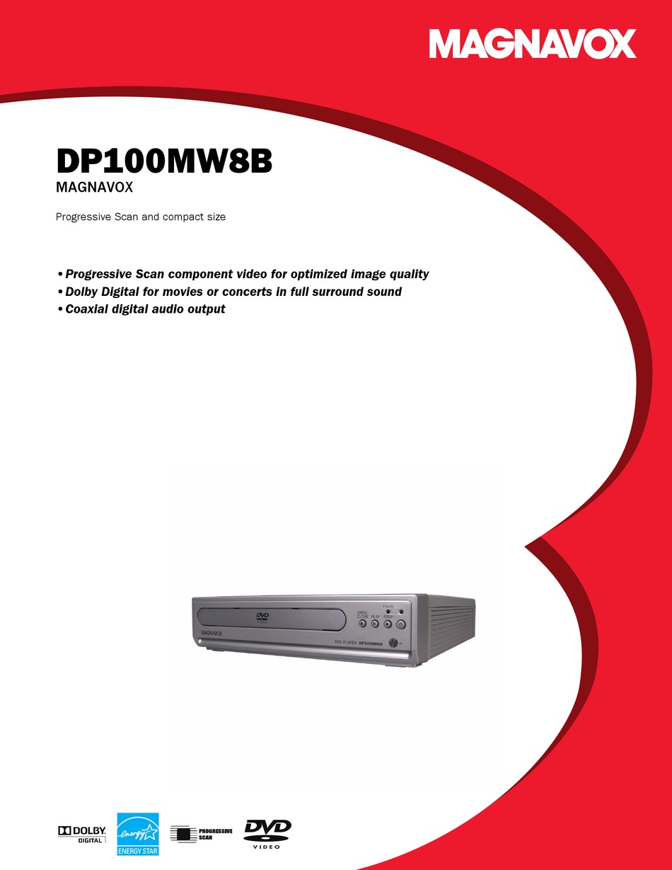MAGNAVOX DP100MW8B SPECIFICATIONS Pdf Download ManualsLib