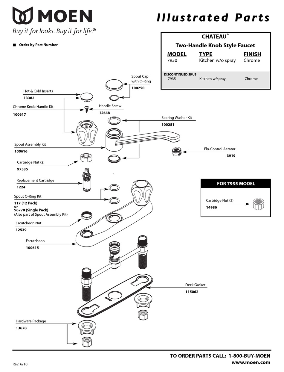 Moen Cau 7930 Parts List Pdf