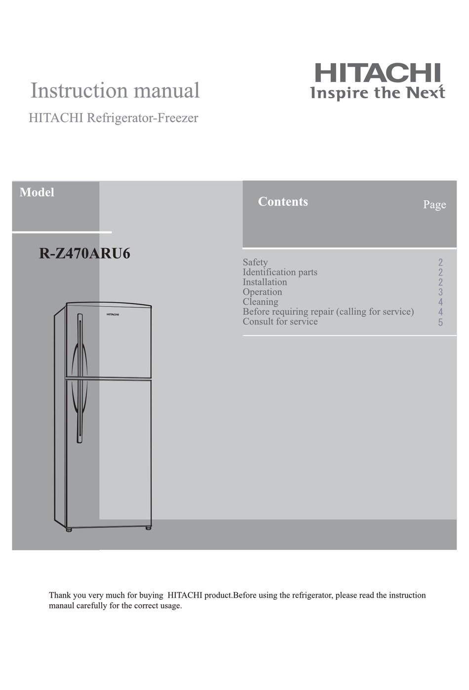 hitachi refrigerator service number