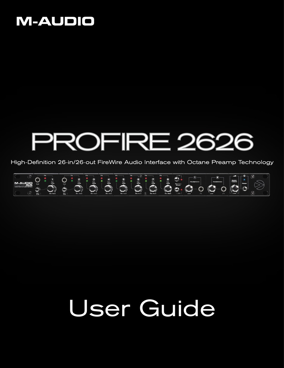 M-AUDIO PROFIRE 2626 USER MANUAL Pdf Download | ManualsLib