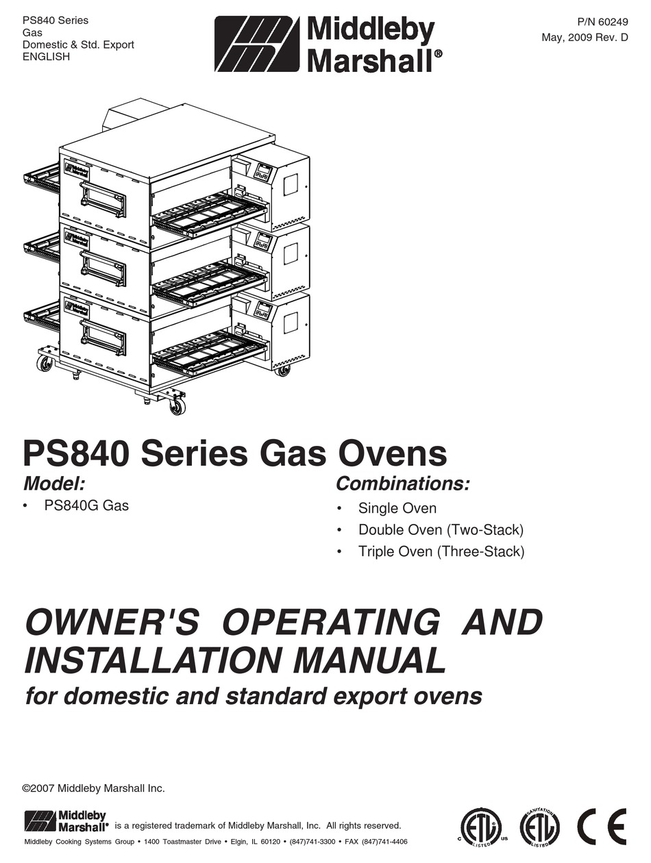 ps840g middleby marshall