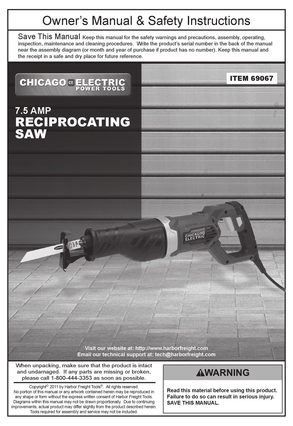 Chicago electric discount reciprocating saw parts