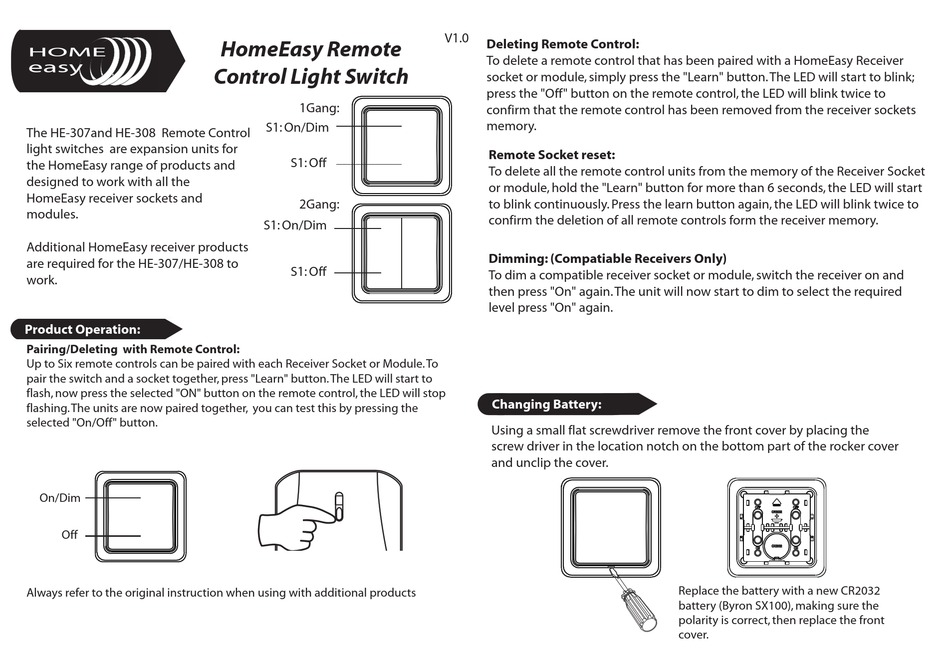 BYRON HOME EASY HE307 INSTALLATION INSTRUCTIONS Pdf Download ManualsLib
