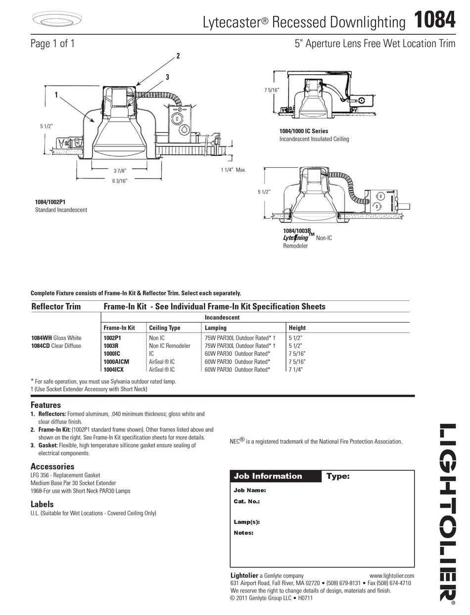 lightolier-lytecaster-1084-specification-pdf-download-manualslib