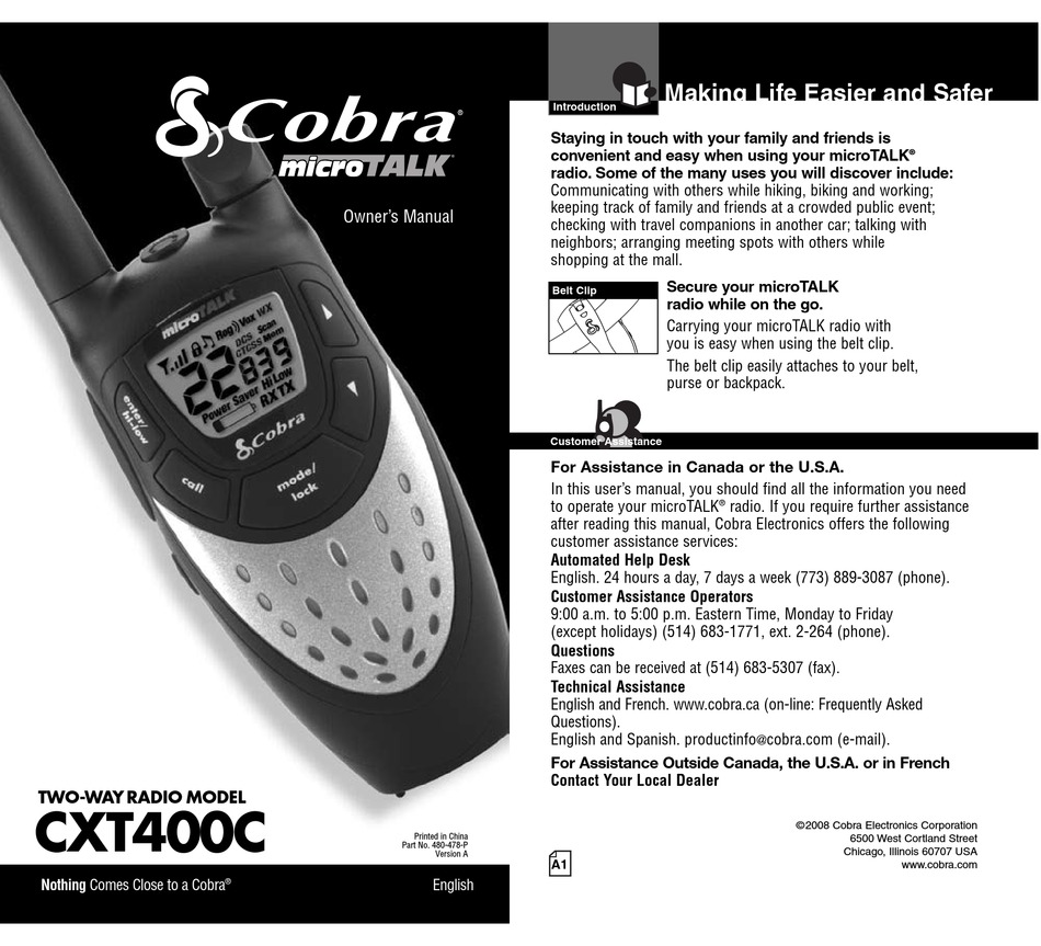 Cobra Microtalk Manual Pdf