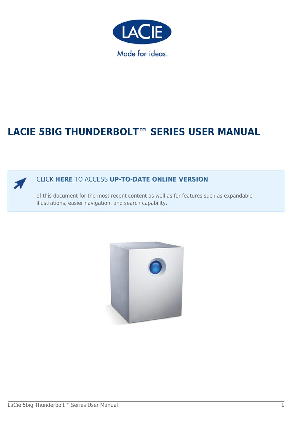 LaCie 6big & 12big Thunderbolt 3 User Manual - RAID