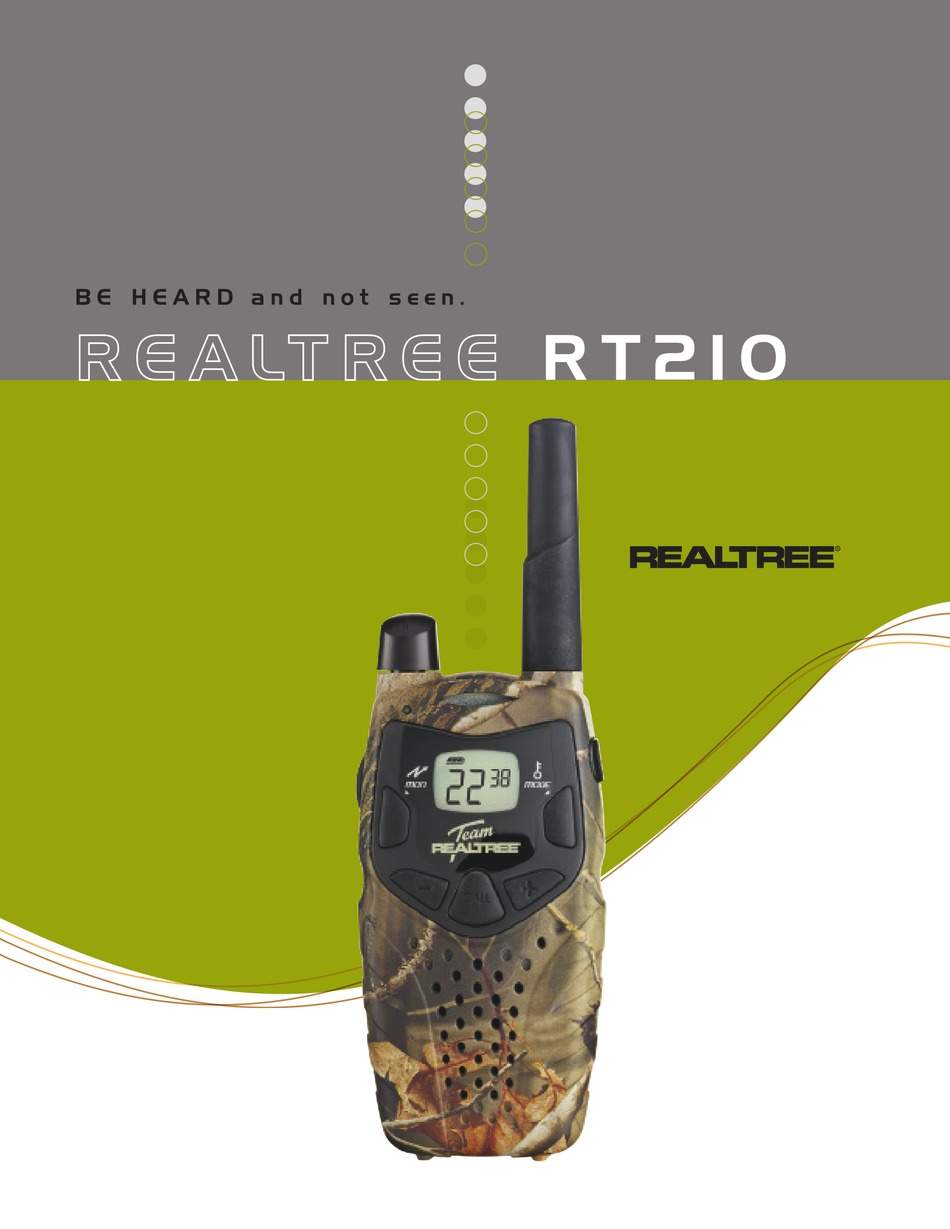 MOTOROLA REALTREE RT210 SERIES FEATURES MANUAL Pdf Download | ManualsLib