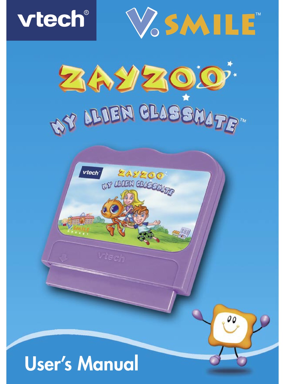 VTECH V.SMILE: ZAYZOO MY ALIEN CLASSMATE USER MANUAL Pdf Download