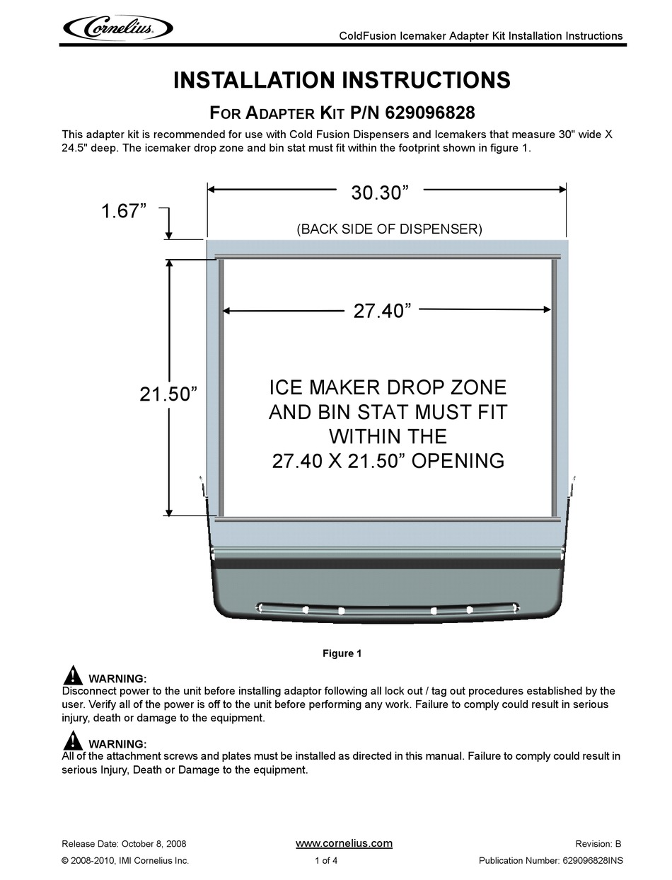 CORNELIUS 629096828 INSTALLATION INSTRUCTIONS Pdf Download ManualsLib