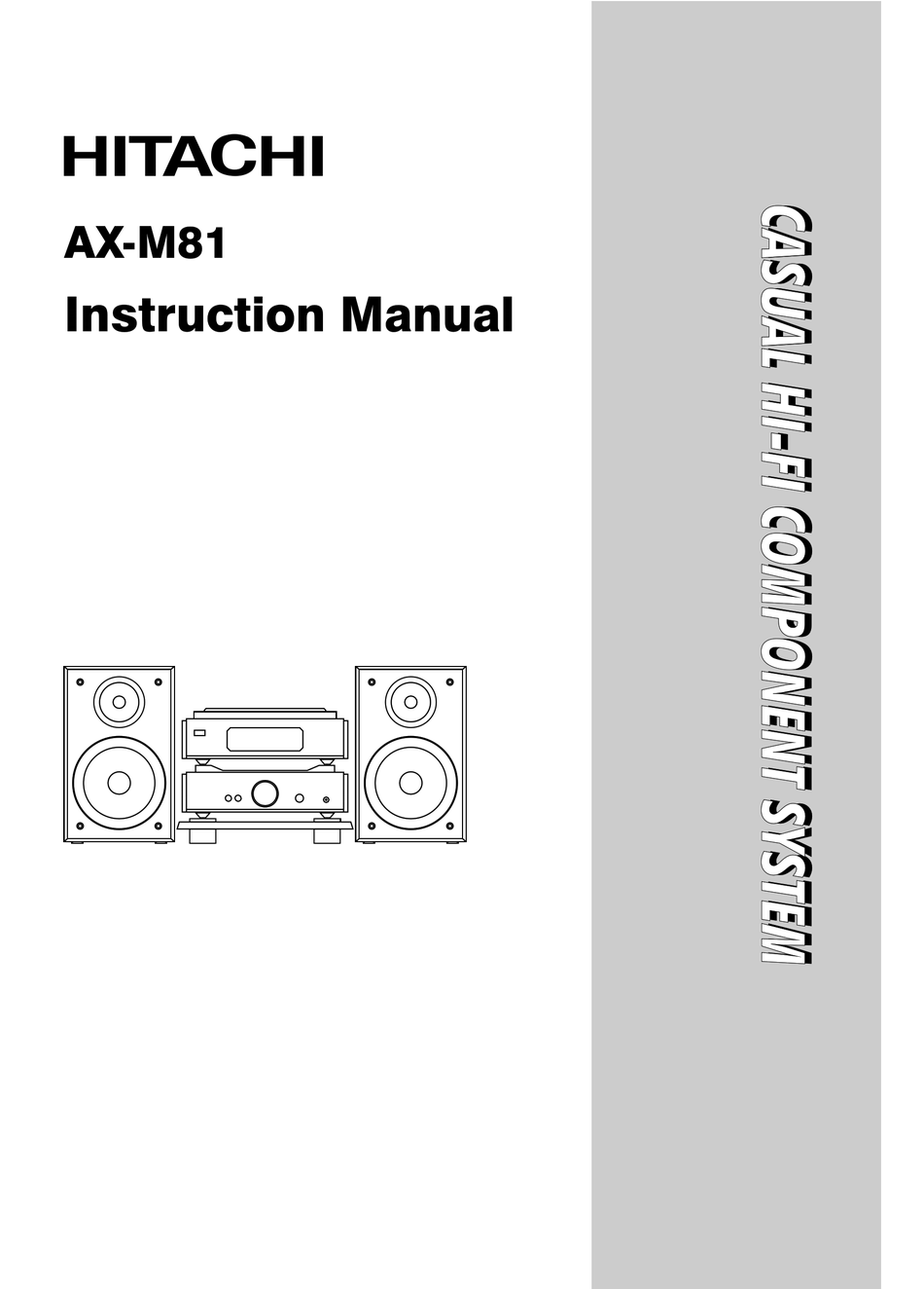 Hitachi Ax M81 Instruction Manual Pdf Download Manualslib