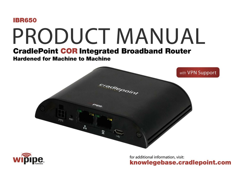 CRADLEPOINT IBR650 USER MANUAL Pdf Download | ManualsLib